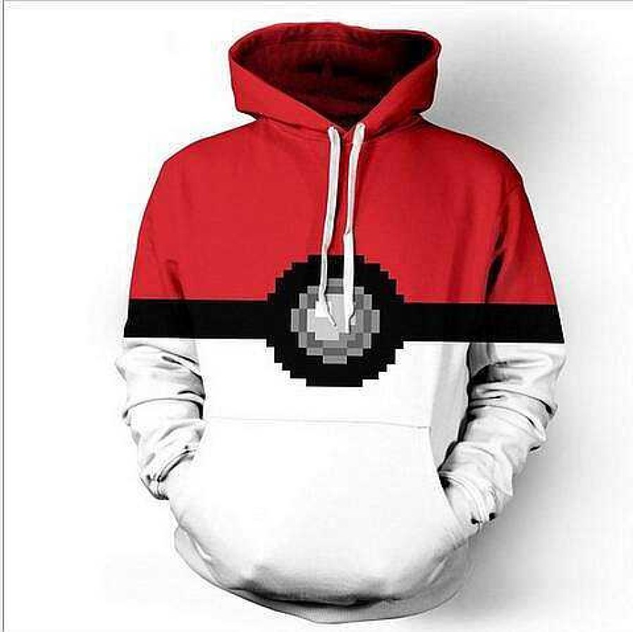 PKM Sonstiges Merchandise | Pokemon Pokeball Hoodie Fur Damen Und Herren