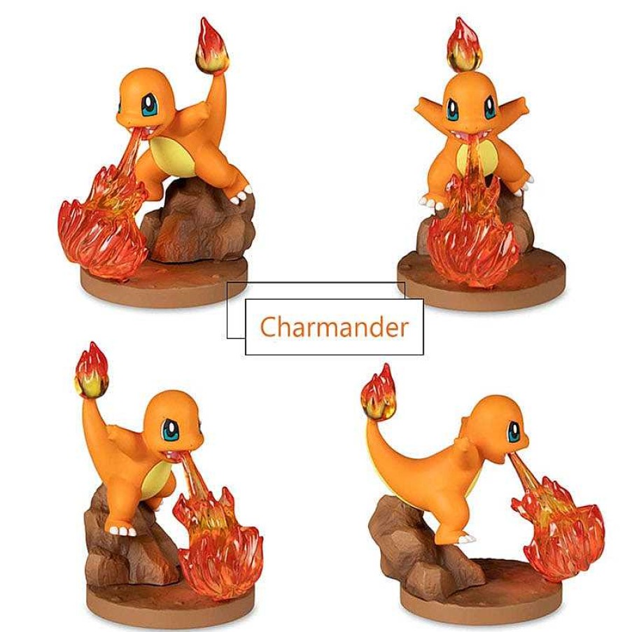PKM Pokemon Figuren | Pokemon Figuren 6Er Set Mit Charmander, Mimikyu, Fukano, Sylveon, Leafeon, Glaceon