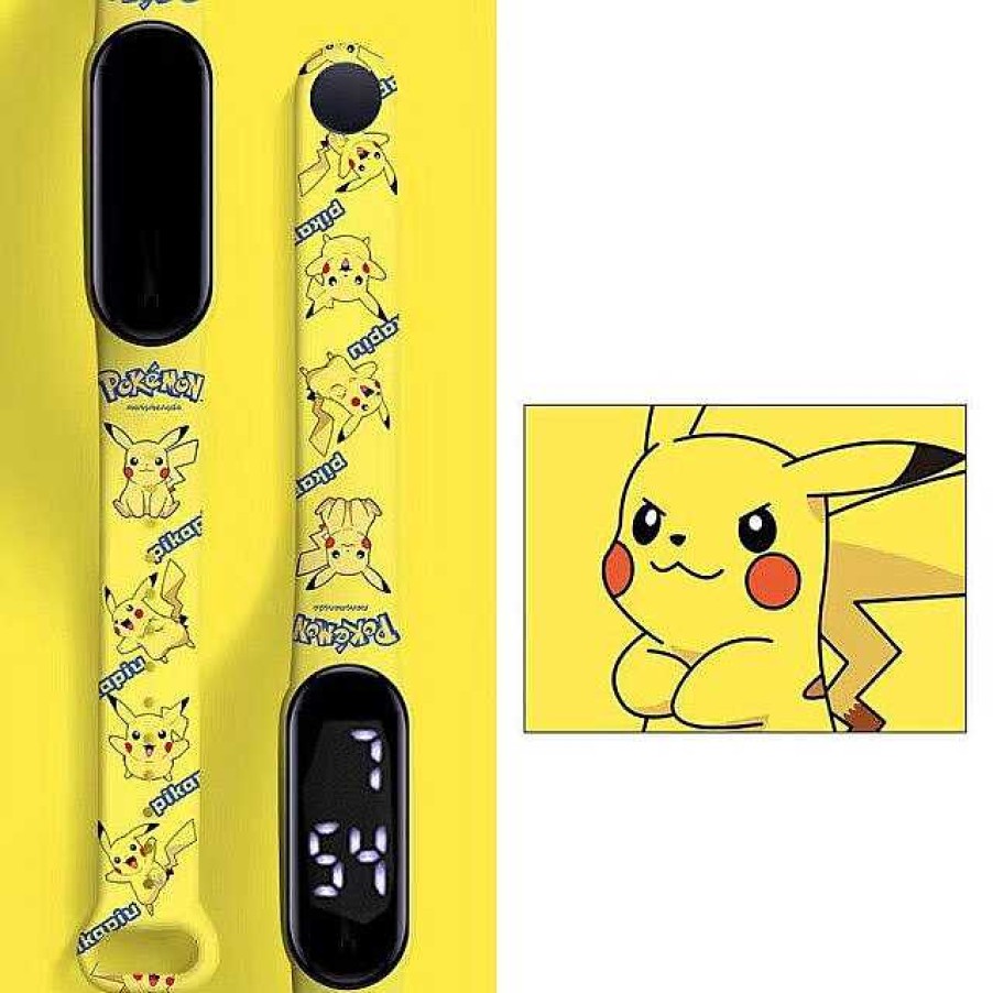 PKM Sonstiges Merchandise | Pokemon Pikachu Elektronische Armbanduhr Mit Digital Anzeige