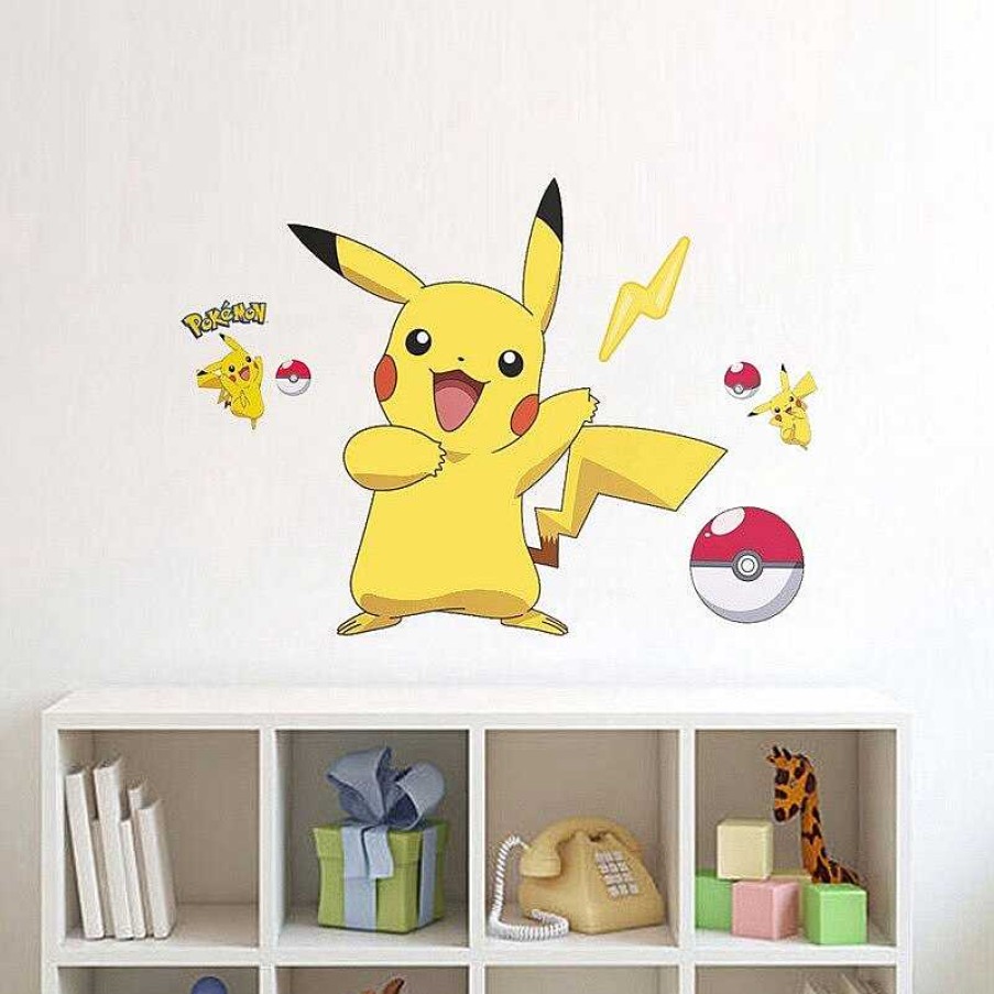 PKM Sonstiges Merchandise | Pikachu Wand Sticker Aufkleber