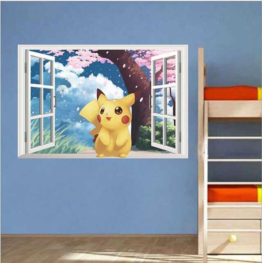 PKM Sonstiges Merchandise | Pokemon Pikachu U. A. Wand Sticker
