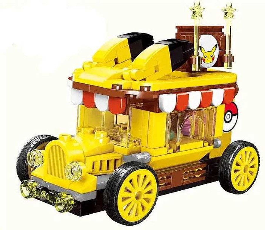 PKM Pokemon Bausteine | Pokemon Eiswagen Und Food Truck Klemm Baustein Spielzeug