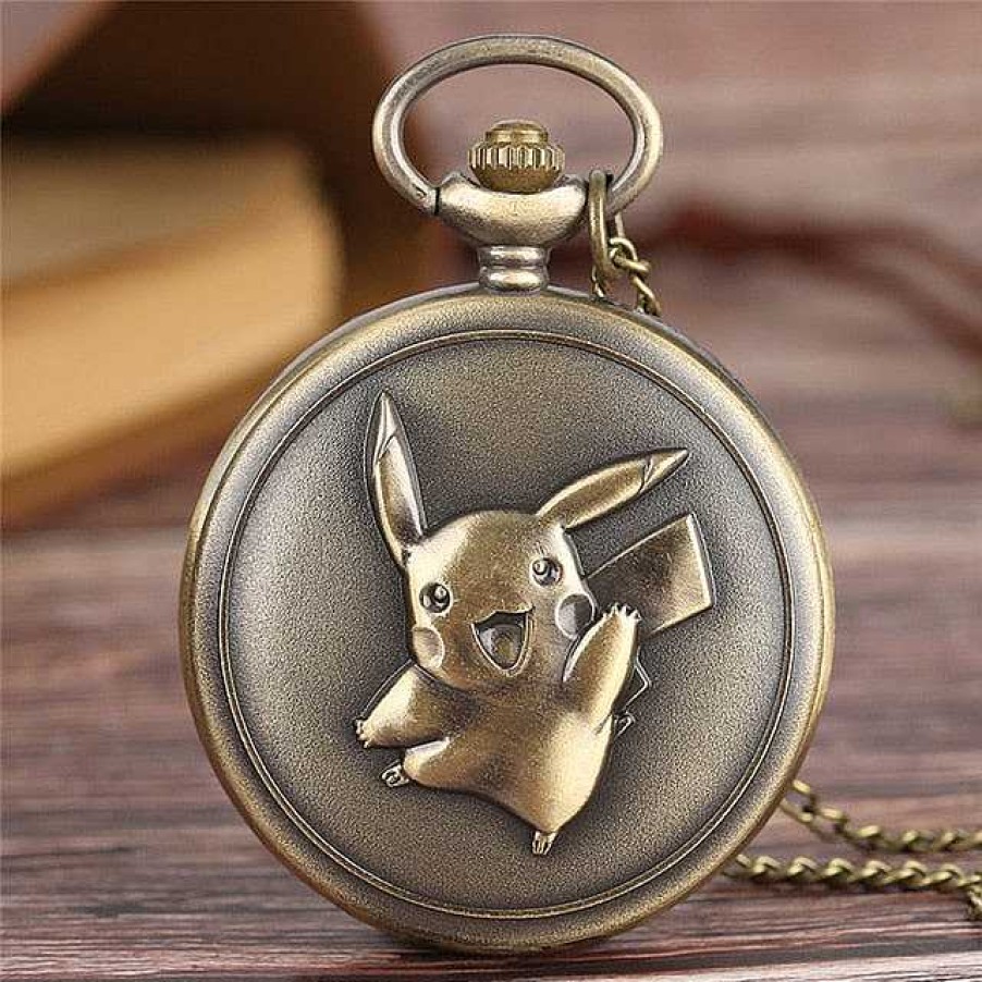 PKM Sonstiges Merchandise | Pokemon Pikachu Taschenuhr Im Antken Design